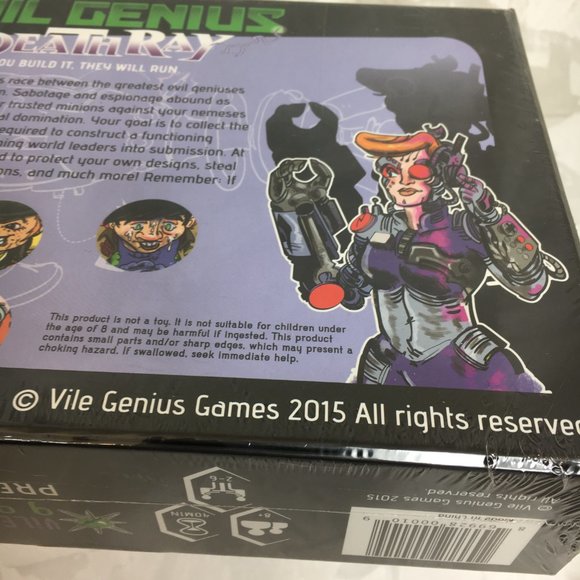 Evil Genius Deathray Game - Vice Genius Games 2015 NWT - NOS - Picture 8 of 11